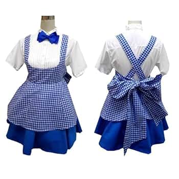 Amazon.co.jp: [LAKIcos]メイドカフェ店制服コスプレ衣装 メイド